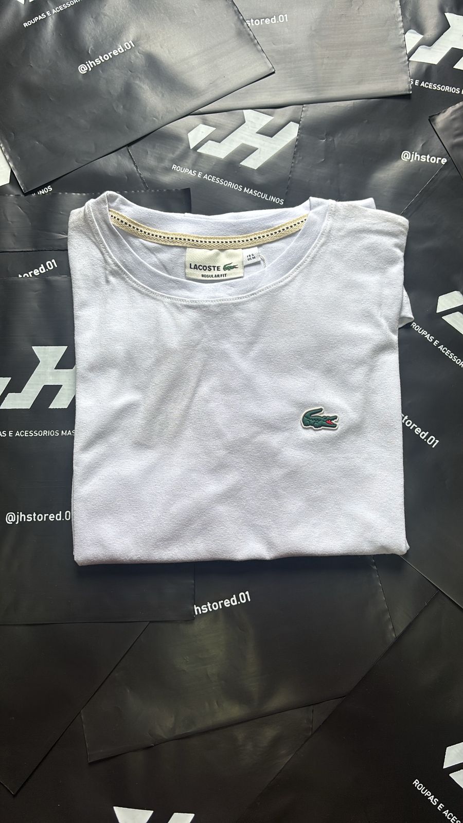 Camiseta Lacoste Branca M/G